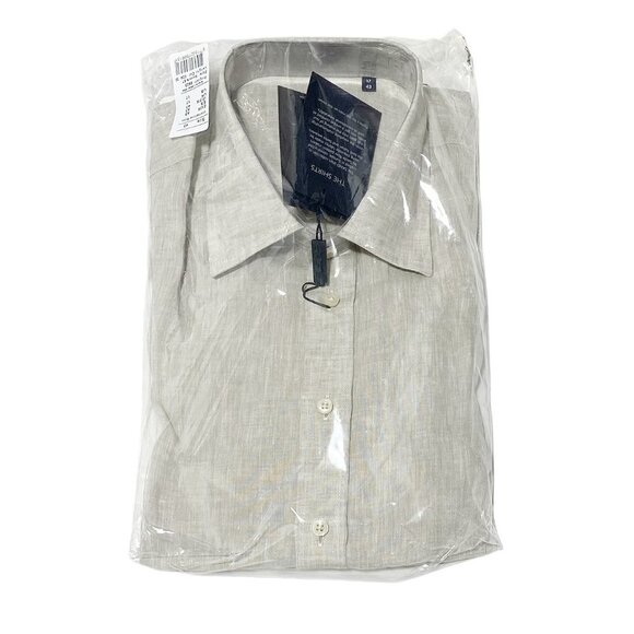 SAND Copenhagen Men's 8823 Simon N Button Down Shirt Oatmeal - Picture 2 of 4